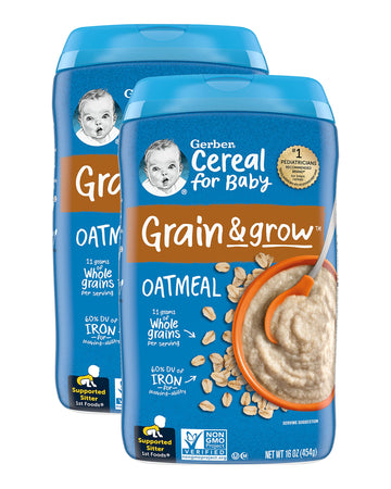 Gerber Cereal For Baby 1St Foods Grain & Grow Cereal (Oatmeal)