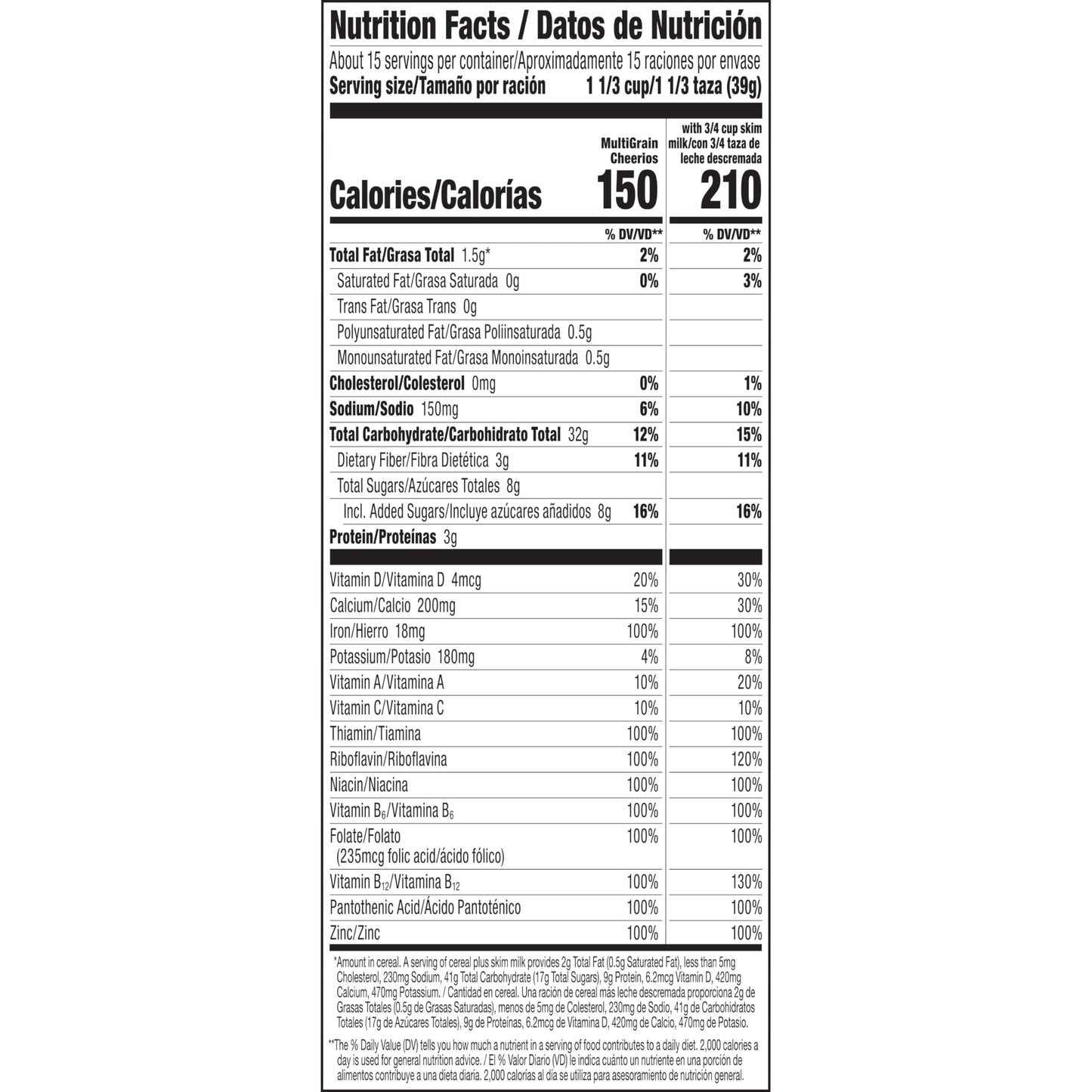Cheerios Multi Grain Cheerios Gluten Free Cereal, 20.6 OZ Giant Size Box