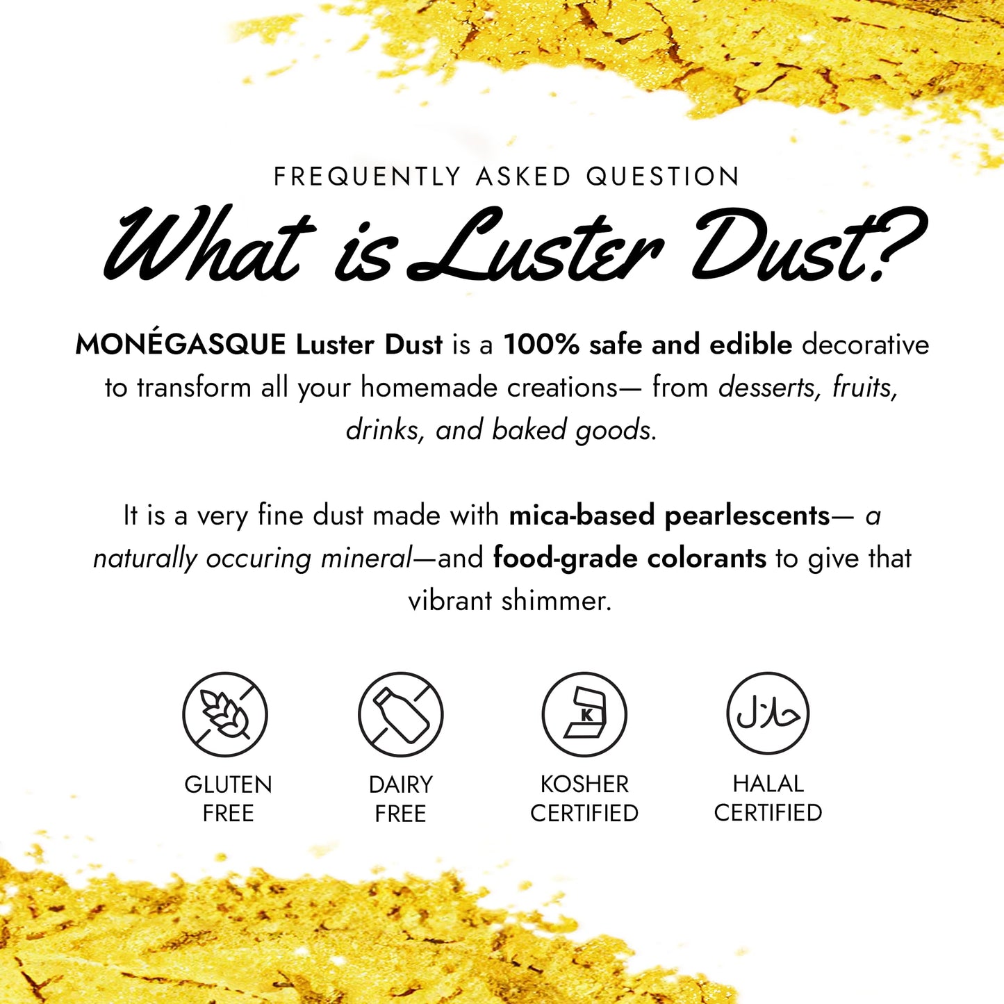 Mon  Gasque Edible Luster Dust Edible Glitter For Cocktails 12Pcs Set - Ideal Baking Gifts For Women - Premium Edible Halloween