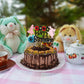 Gyufise Cake Topper - Alice in Wonderland Black Glitter Paper, Small Size, Kids Birthday, Baby Shower, Tea Party Decorations