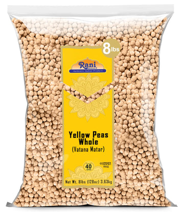 Rani Yellow Peas Whole, Dried (Vatana, Matar) 128oz (8lbs) 3.63kg Bulk ~ All Natural | Vegan | Kosher | Gluten Friendly | Produc