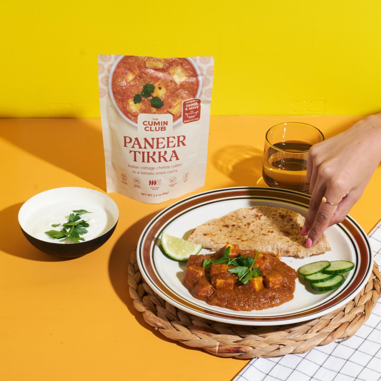 The Cumin Club Variety Pack | 8 Authentic Indian Meals | Ready in 5 Minutes, Just Add Water | All-Natural, No Preservatives | Ve