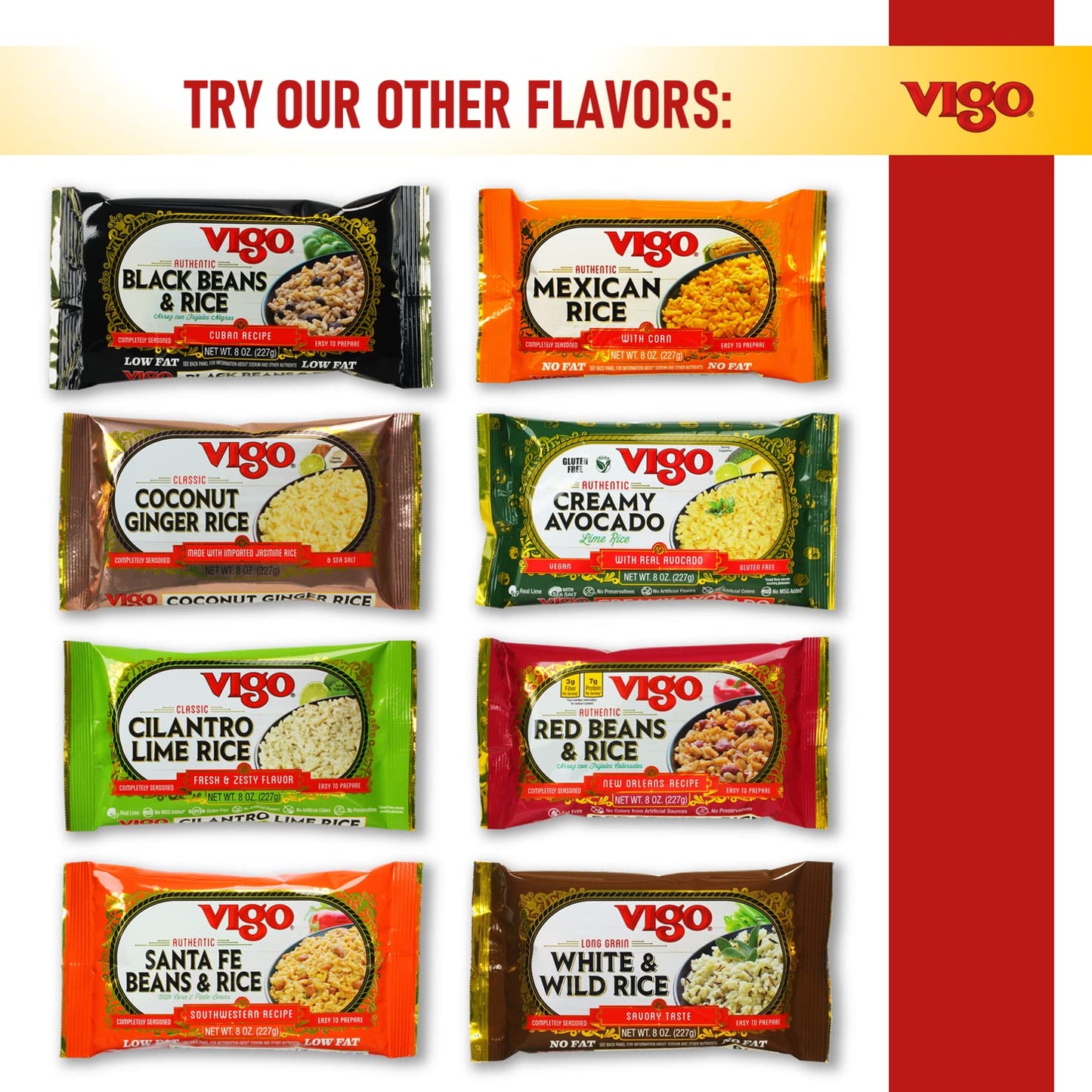 Vigo Authentic Mexican Rice with Corn, No Fat, 8oz (Mexican, 8 Ounce (Pack of 1))