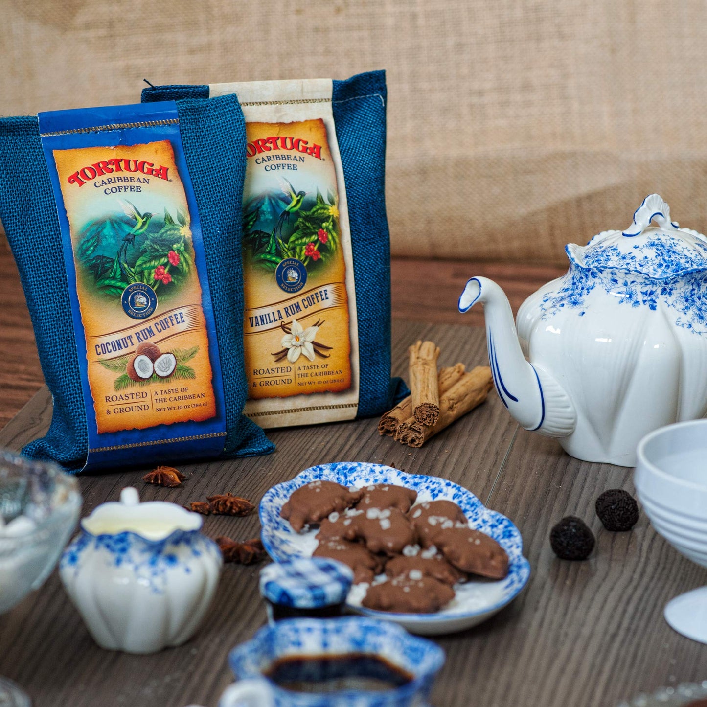 TORTUGA Caribbean spirit-inspired flavor Liqueur Flavored Coffee, 10oz Gourmet Ground Coffee