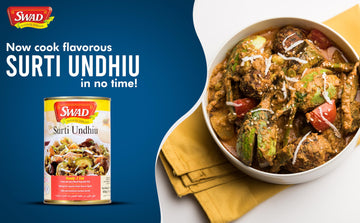 Swad Ready To Eat Surti Undhiu Instant Mix Vegetarian Heat & Eat With No Added Preservative - 450 Grams (Pack Of 2)
