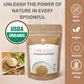 Spicy Organic Ginger Root Powder - 4 Oz. - Freshly Ground From Raw, Indian Ginger, Dried Spice For Baking, Beverages And Cooking