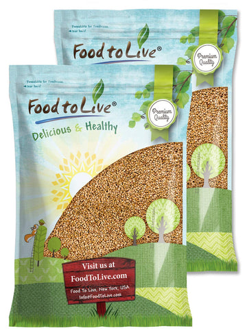 Food to Live Buckwheat Kasha, 20 Pounds - Grechka, Toasted Whole Groats, Made from Hulled Seeds, Kosher, Bulk. Rich in Dietary F