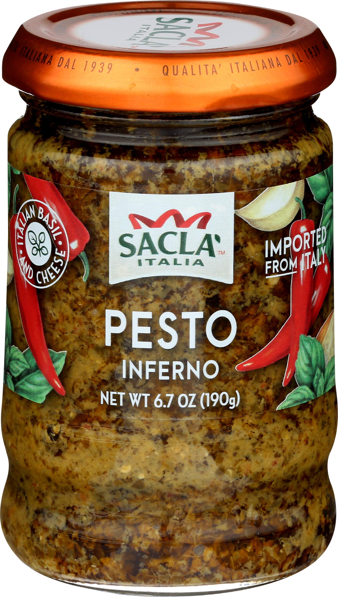Sacla - Pesto Inferno - Case Of 6 - 6.7 Oz (6X6.7 Oz)
