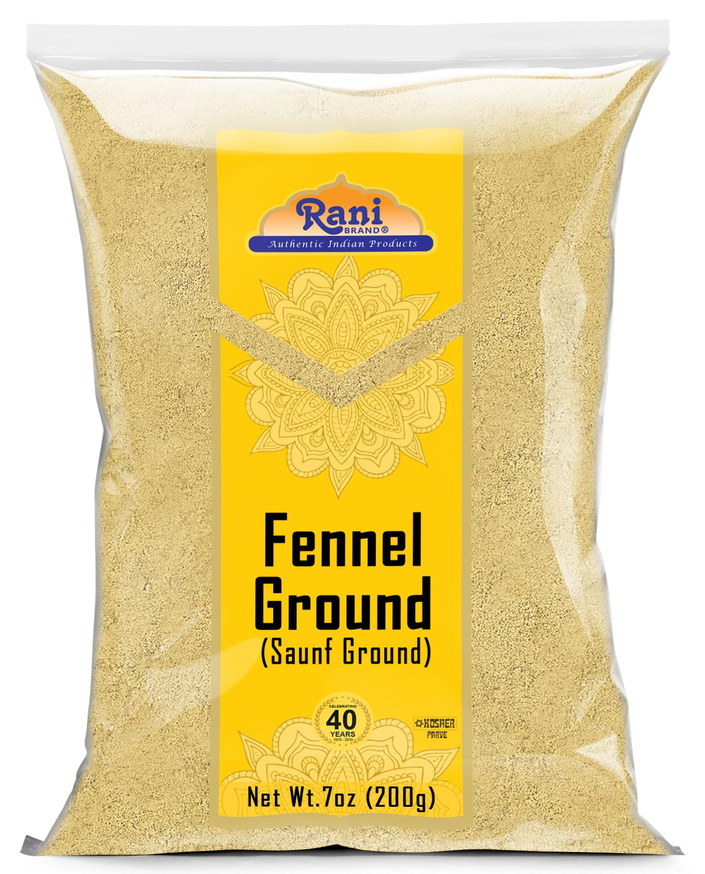 Rani Fennel Ground (Saunf) Powder Spice 7Oz (200G) ~ All Natural | Gluten Friendly | Non-Gmo | Kosher | Kosher | Vegan | Indian Origin