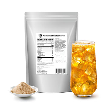 J WAY Passionfruit Iced Green Tea 2.2 Lb (1 Count), Powdered Instant Green Tea Drink Mix Packets, Makes Blended Frappe, Smoothie