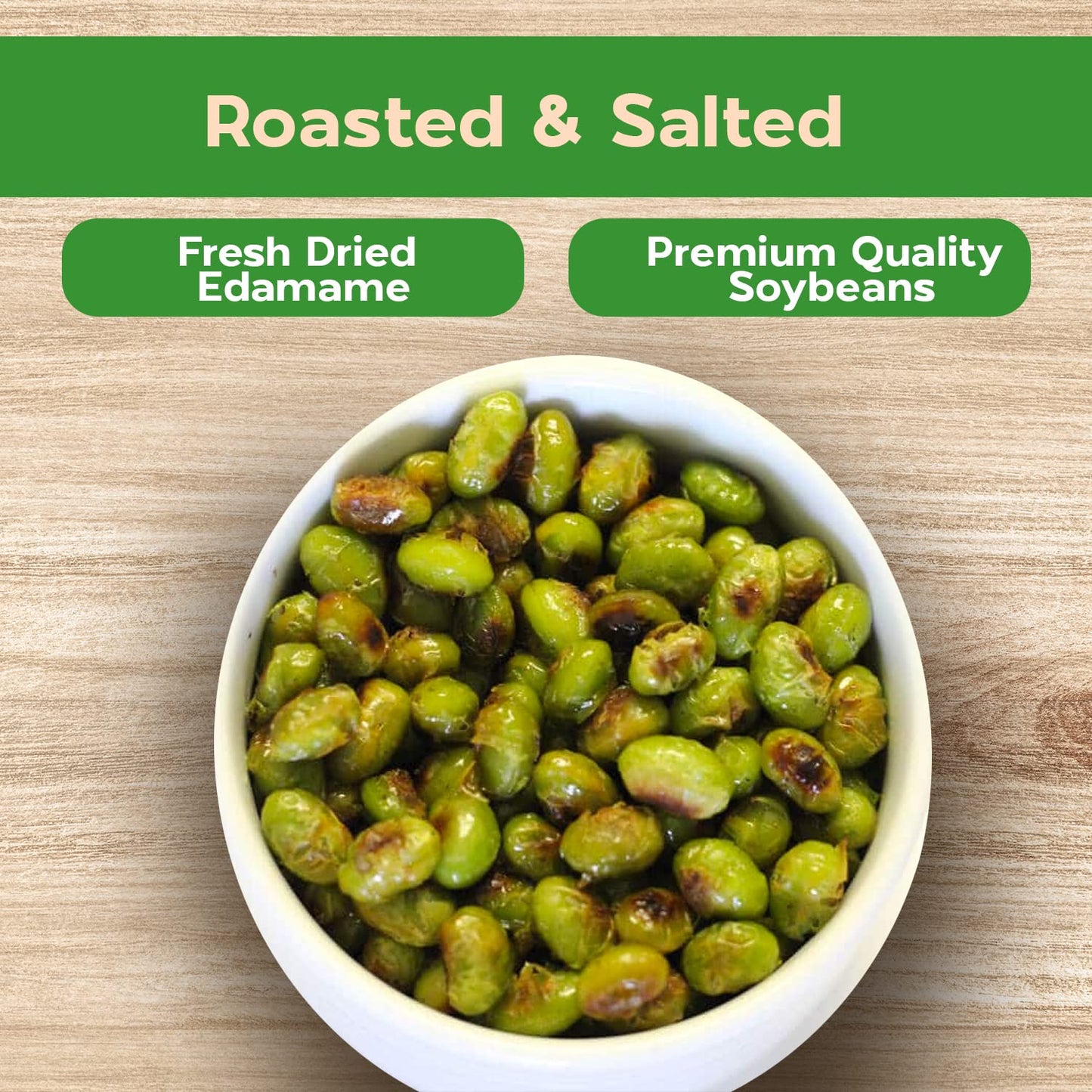 Sincerely Nuts Dried Edamame (Roasted, Salted) - (1 LB) Vegan, Kosher & Gluten-Free Food - Plant-Based Protein - Add to Granola,