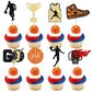 24 Pack Basketball Cupcake Toppers Basketball Player Basketball Apparel Cupcake Picks Baby Shower Basketball Players Sports Them