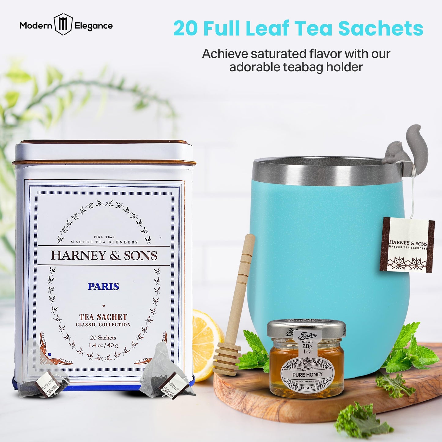 Mothers Day Gifts For Mom Tea Gift Set For Women - Thoughtful Get Well Gift Box With Cozy Socks, Stainless Tumbler, 20 Tea Sache