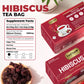 LeafLea Hibiscus Tea Bags, Caffeine-Free Herbal Tea, 40 Count, Gluten-Free, Vegan