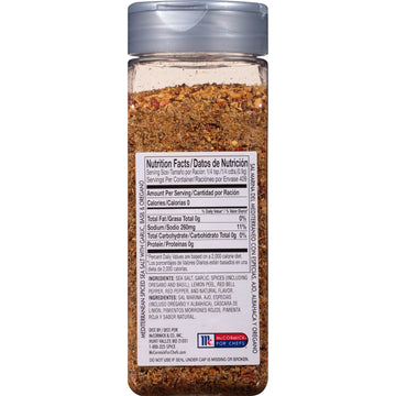 McCormick Culinary Mediterranean Spiced Sea Salt, Garlic, Basil, Oregano, 13 oz