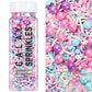 Sprinkles for Cake Decorating, 5.3Oz Pink Purple Blue and White Pearl Confetti Jimmies Sprinkles Mix Pastel Sprinkles for Cake I