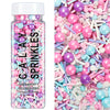 Sprinkles for Cake Decorating, 5.3Oz Pink Purple Blue and White Pearl Confetti Jimmies Sprinkles Mix Pastel Sprinkles for Cake I