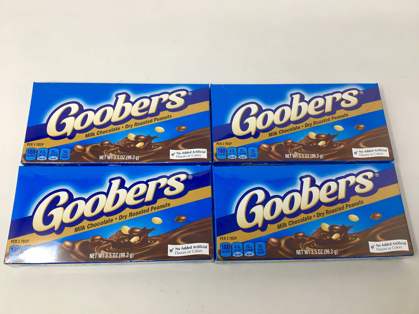 Nestle Goobers Chocolate Covered Peanuts Theater Boxes, 3.5 oz (Pack of 4) - Brown