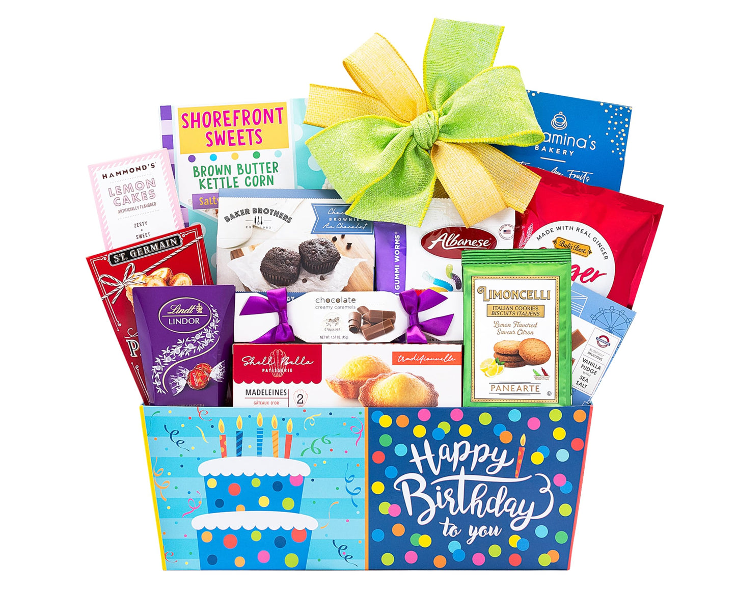 Wine Country Gift Baskets Happy Birthday Gift Basket - Sweet and Savory Treats, 15 x 6 x 12, Red, Model 525