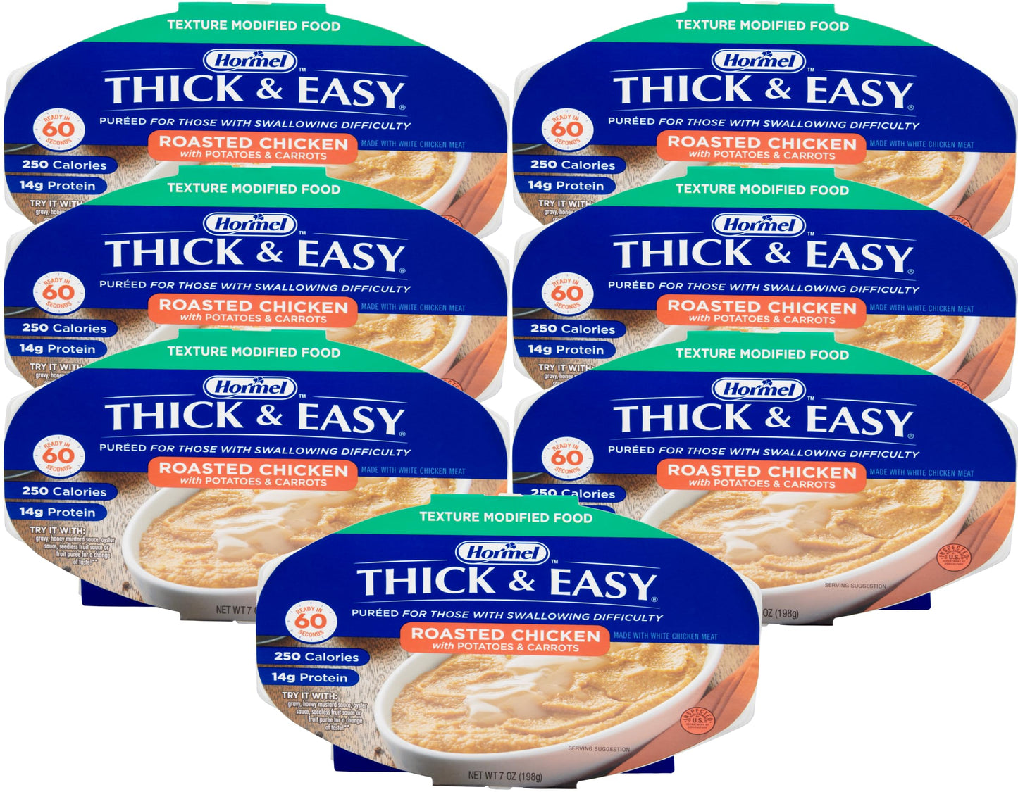 Hormel Thick & Easy Pureed Meals, Roasted Chicken With Potatoes & Carrots, 7 oz (Pack of 7)