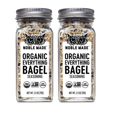 Noble Made Organic Everything Bagel Seasoning, Garlic, Onion, Sesame Blend, Keto, Gluten Free, Organic, Low Sodium, Popcorn Seas