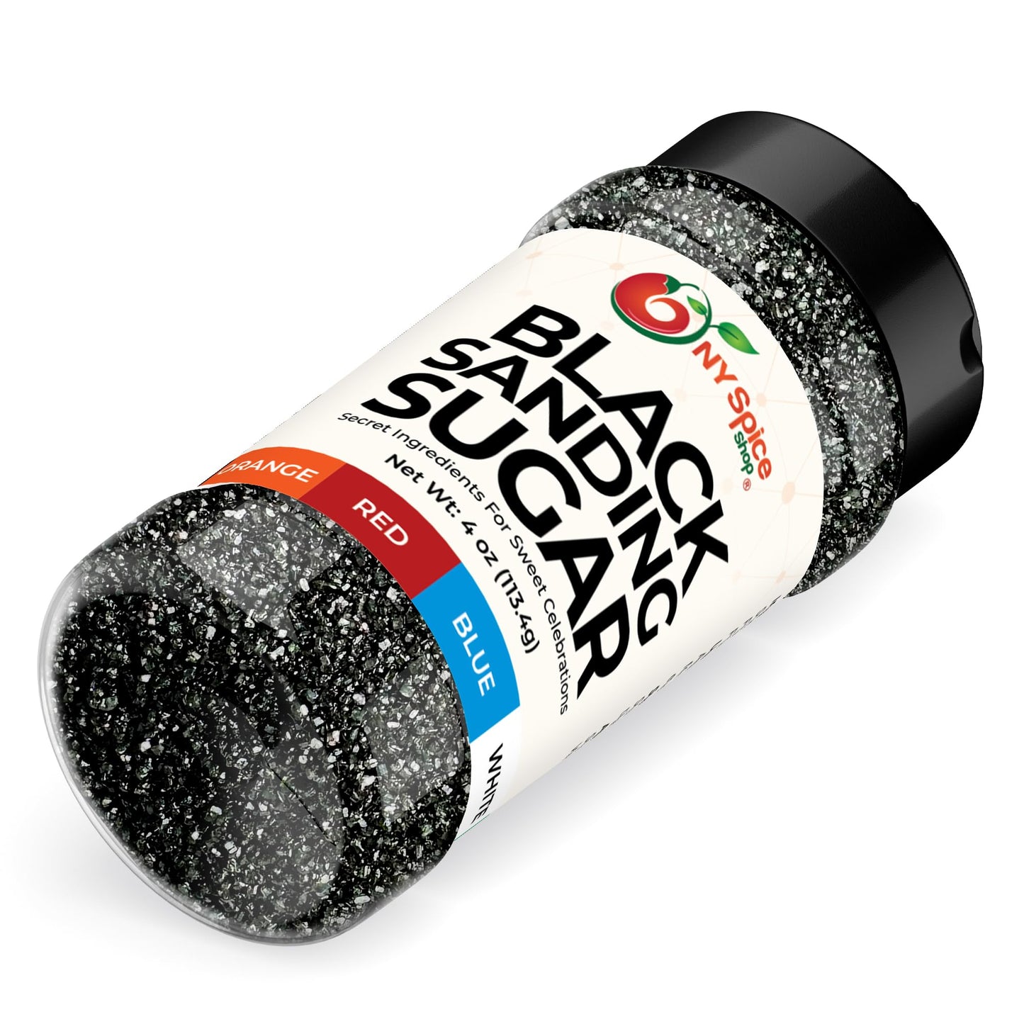 Ny Spice Shop Black Sanding Sugar For Memorial Day - 4 Ounce Sweet Colorful Edible Sprinkles For Candy Dish - Chocolate Sprinkle
