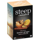 steep by Bigelow Organic Lemon Ginger Herbal Tea, Caffeine Free, 20 Count (Pack of 6), Model 072310177048