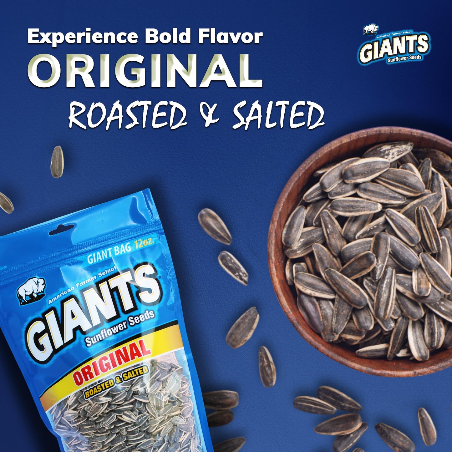 Giants Original Sunflower Seeds - Sunflower Seeds To Eat, Sunflower Seeds Bulk, Lightly Salted For Eating, Shelled, 8G Protein P