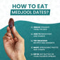 Harveast Organic Medjool Dates - California Grown Jumbo Dates, Naturally Sweet, Healthy Snacking, Caramel Flavor, Pesticide, Fre