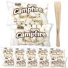 Case Pack 12 Pounds Bulk Campfire Marshmallows with (100) Roasting Sticks - (12) One Pound Bags of Large Campfire Marshmallows w