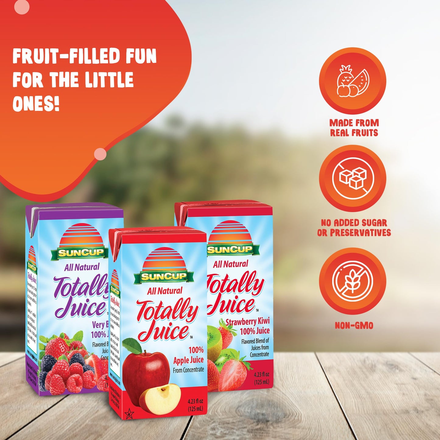 SunCup Totally Juice - 40 Pack / 4.23 oz Juice Box w/Straw (100% Apple Juice)