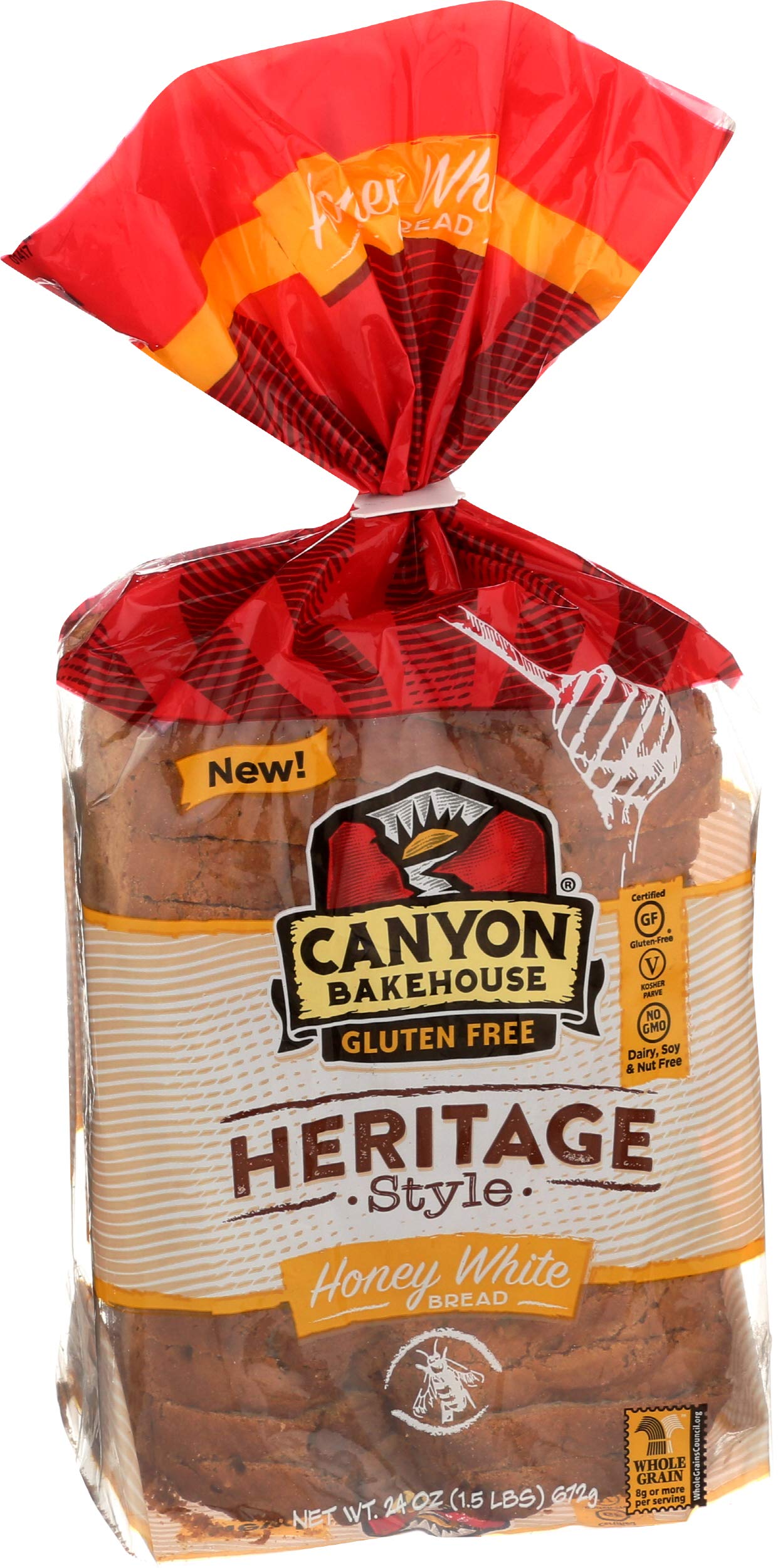 Canyon Bakehouse Heritage Honey White Bread, Gluten-Free , 24 oz (Frozen)