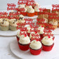 ZHUOWEISM 36 PCS Cupcake Toppers - Glitter Birthday Decoration, Small, Red
