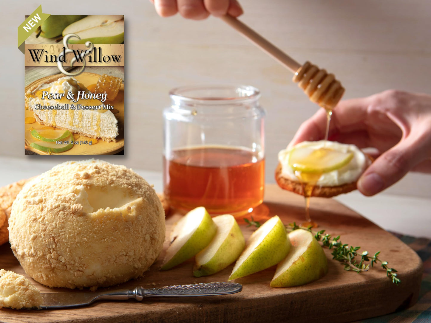 Wind & Willow Pear And Honey Cheeseball And Dessert Mix