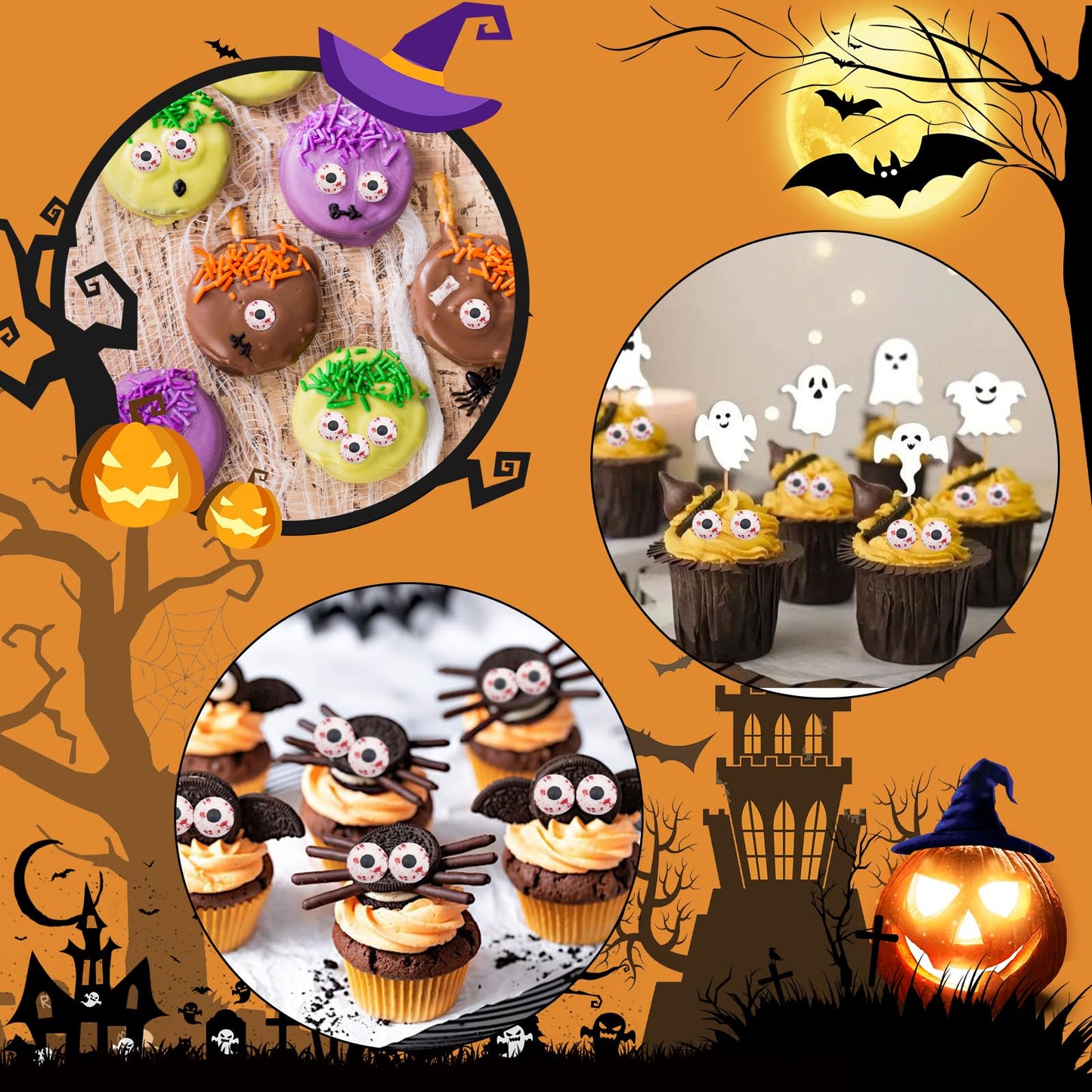 Lebery Candy Eyeballs Edible Eyes Halloween Sprinkle Skull Dog Bones Sprinkles Candy Eyes Black Red Sprinkle Edible Eyeballs Sku