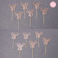 24 Pcs Rose Gold Glitter Double-Sided Sweet 16 Cupcake Toppers, Sixteen Cupcake Picks, 16Th Birthday Anniversary Party Cake Deco