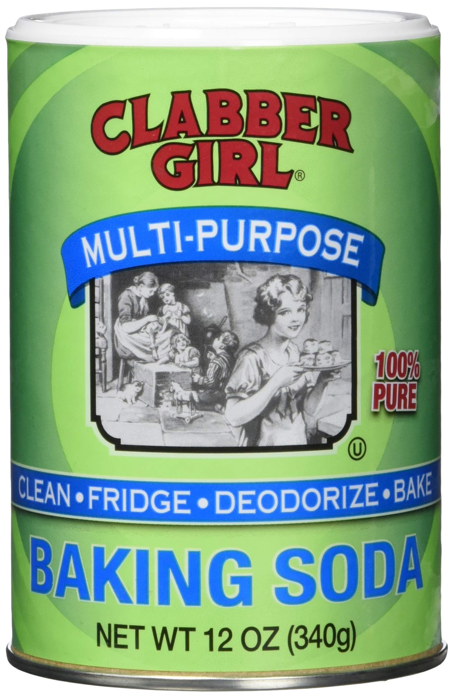 Clabber Girl Baking Soda, 12 Ounce, Model 6230223, Essential Baking Ingredient