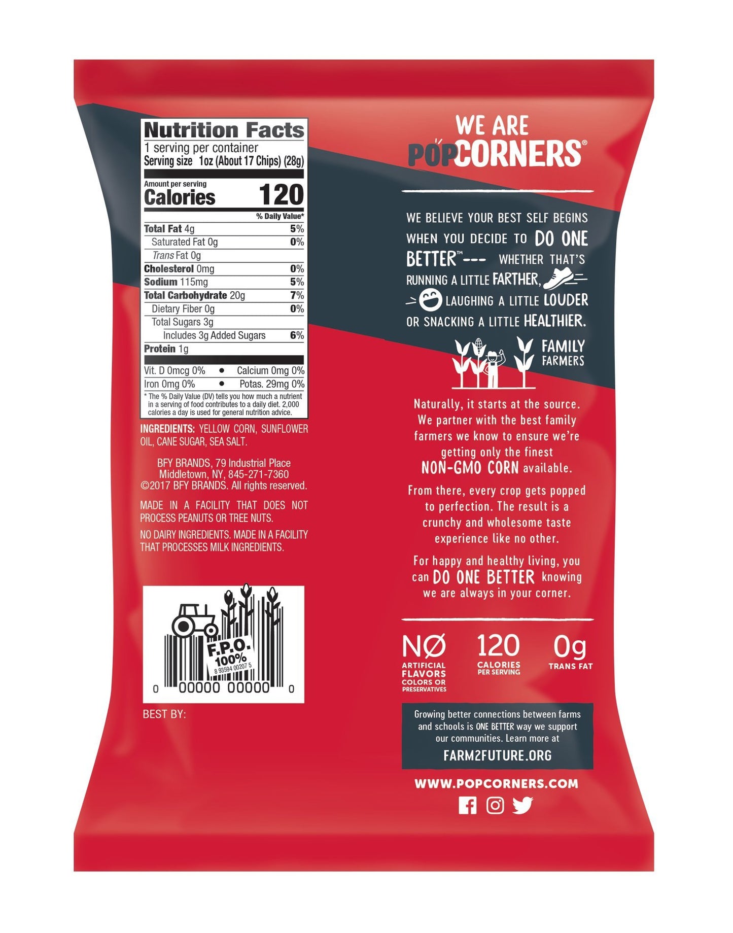 PopCorners Kettle Corn Snack Pack | Gluten Free, Vegan Snack | (40 Pack, 1 oz Snack Bags)