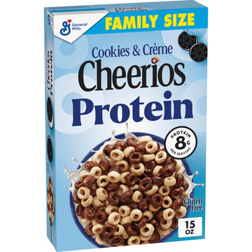 Cheerios Protein Cereal, Cookies and Crme, 8g Protein, Family Size, 15 oz