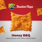 RITZ Toasted Chips Honey BBQ Crackers, Party Snacks, 8.1 oz