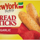 New York Bakery Breadsticks With Real Garlic, 10.5 Oz, 6 Count Box (Frozen)