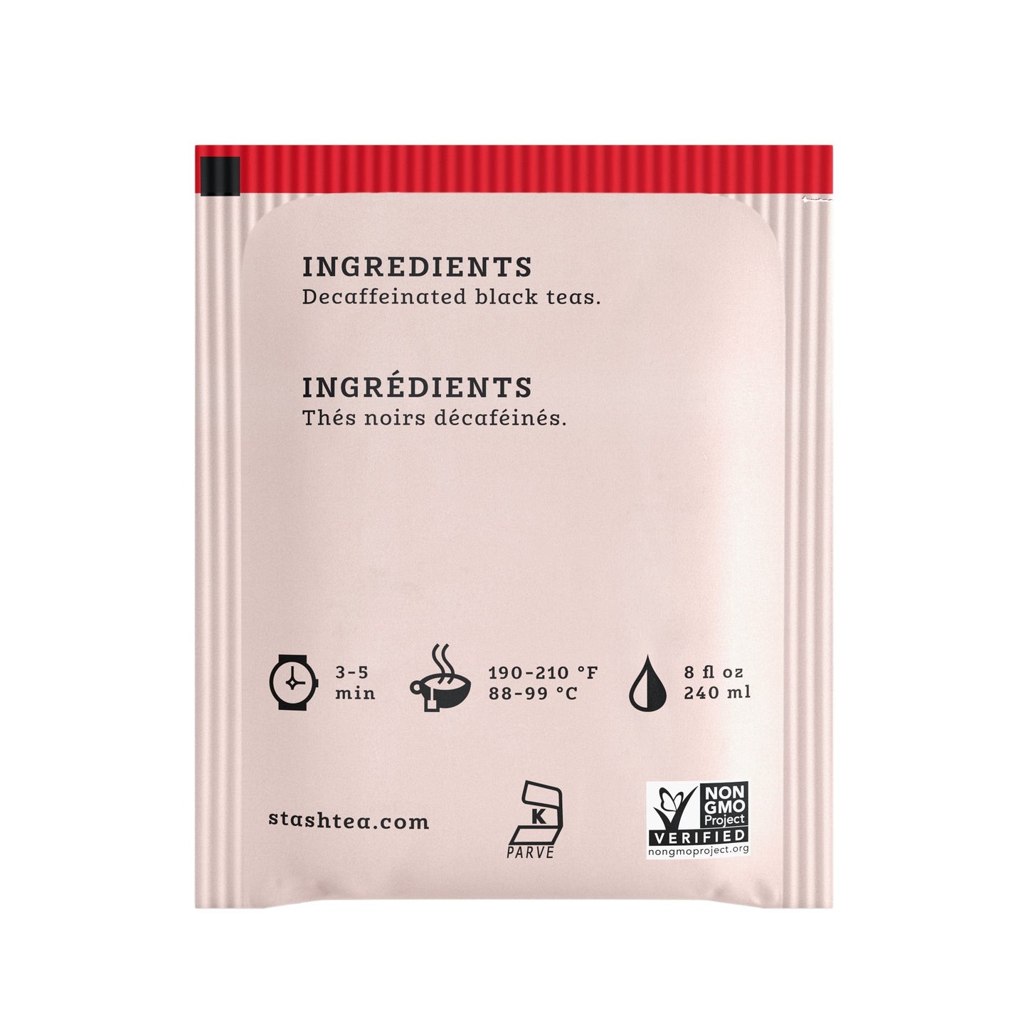 Stash Tea Decaf English Breakfast Black Tea - Non-GMO, 18 Count (Pack of 6) - 108 Bags Total