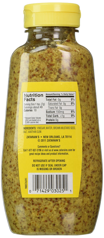 Zatarains Creole Mustard 12 Oz Squeeze, 2 Pack