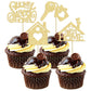 24Pcs Sweet Home Cupcake Toppers Glitter Key Housewarming Cupcake Pick Decorations for Welcome New Home Theme Party Cake Decorat