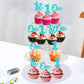 ZHUOWEISM Cupcake Toppers - 24 PCS Glitter Number 1 Decorations for 1st Birthday, Baby Shower, Anniversary, Blue, Paper