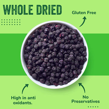 Dried Blueberries 4 Lbs | Whole | Cultivated | Resealable Bag | Great For Salads, Mixes, Cooking And Baking