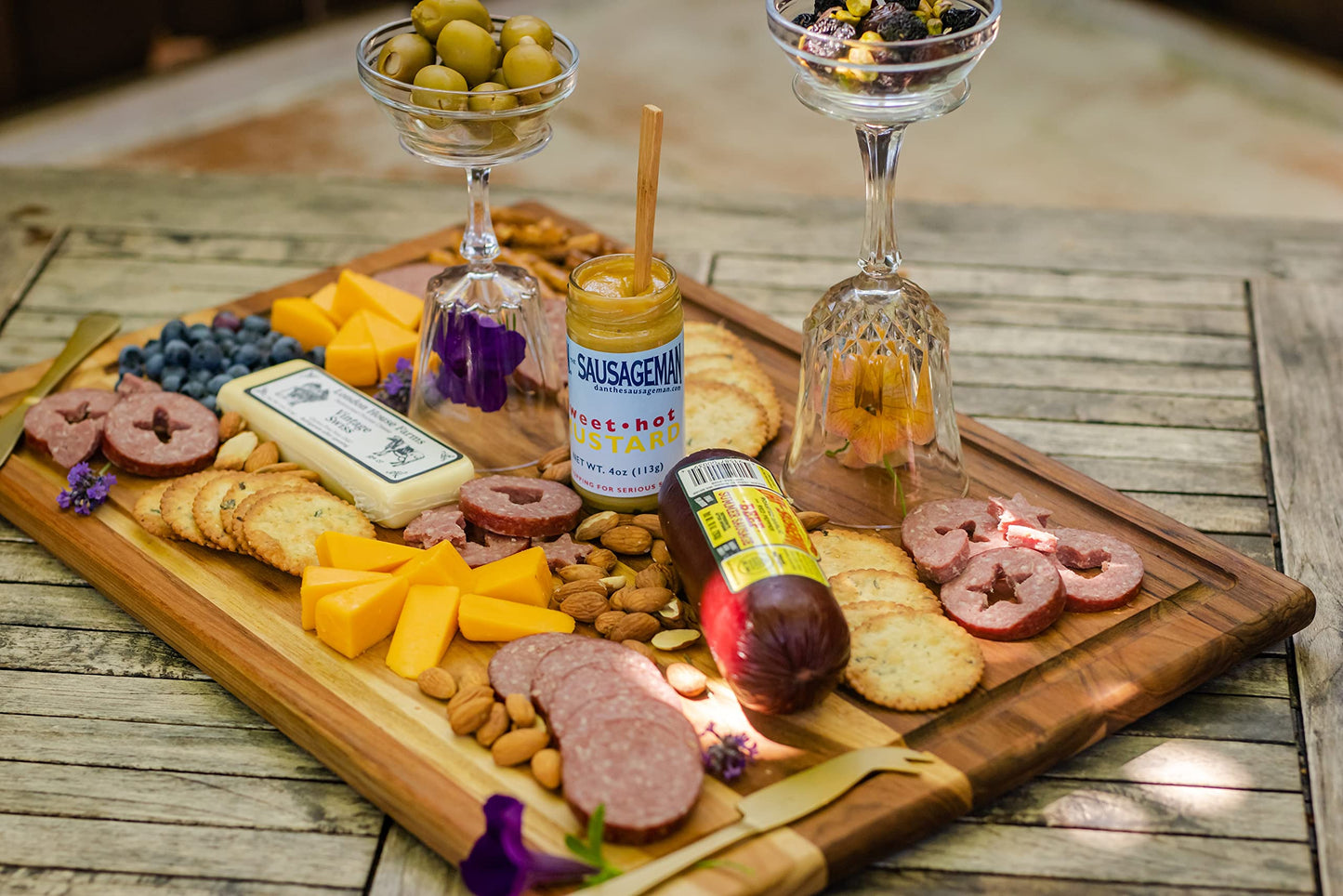 Dan The Sausageman'S Happy Birthday Box For Him Or Her Includes Beef Summer Sausage, Wisconsin Cheese, And Sweet Hot Mustard