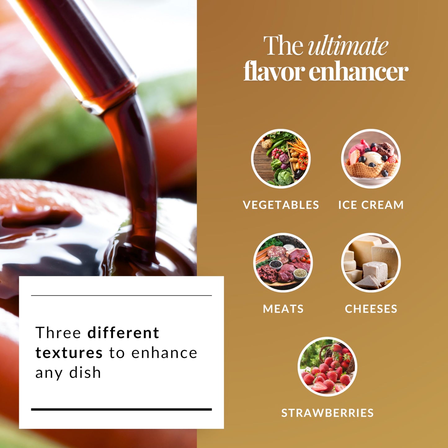 Manicardi Set Of 3 Condimenti With Balsamic Vinegar Of Modena Pgi - Selected With Three Different Degrees Of Density - Made In I