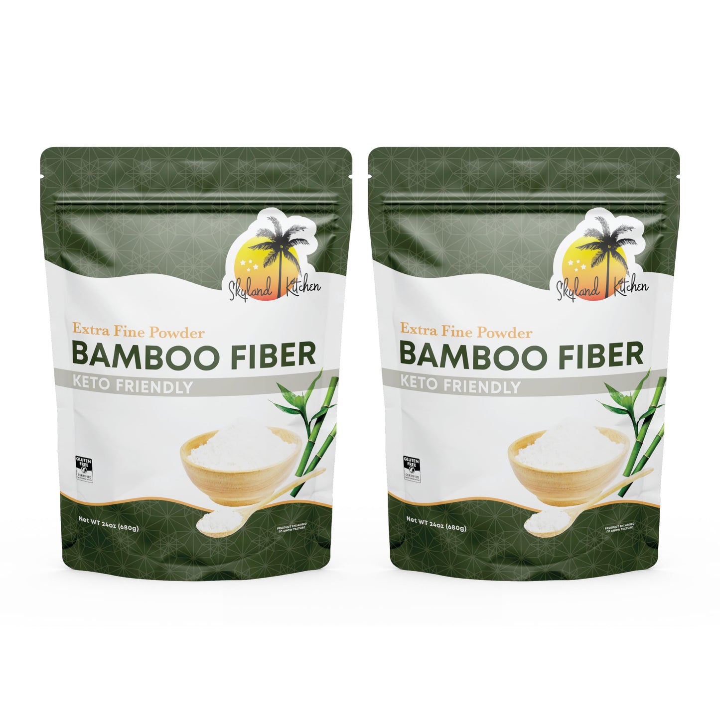 Skyland Kitchen Bamboo Fiber (3lb) Keto Fiber for Keto and Low Carb Baking, 0g Net Carbs, Improves Texture of in Baking, Extra F