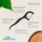 Clean Idea Ecoflosser 300 Picks - Charcoal Dental Floss Picks For Teeth Cleaning - Biodegradable Floss Picks - Dental Floss Pick